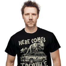 Load image into Gallery viewer, Daily_Deal_Shirts Here Comes Trouble Here Comes Trouble