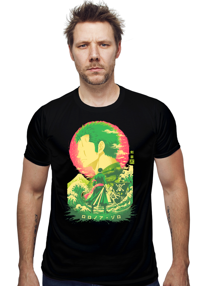 Great Wave Zoro - Nerdy T-Shirt by momma_gorilla | ShirtPunch