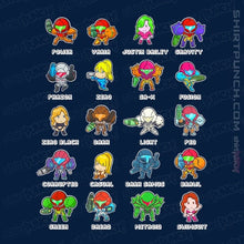 Load image into Gallery viewer, Secret_Shirts Magnets / 3"x3" / Navy The Many Suits Of Samus!
