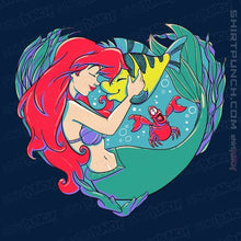Load image into Gallery viewer, Daily_Deal_Shirts Magnets / 3"x3" / Navy Mermaid Love