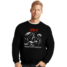 Load image into Gallery viewer, Daily_Deal_Shirts Crewneck Sweater, Unisex / Small / Black HWA - Straight Outta Malevelon