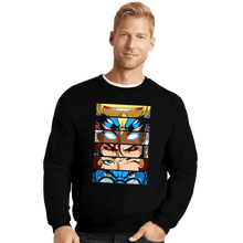 Load image into Gallery viewer, Secret_Shirts Crewneck Sweater, Unisex / Small / Black X EYES
