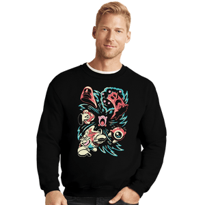 Daily_Deal_Shirts Crewneck Sweater, Unisex / Small / Black Infinite Hunger
