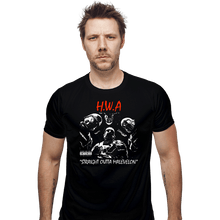 Load image into Gallery viewer, Daily_Deal_Shirts Fitted Shirts, Mens / Small / Black HWA - Straight Outta Malevelon