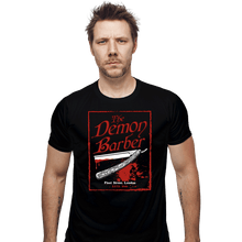 Load image into Gallery viewer, Daily_Deal_Shirts Fitted Shirts, Mens / Small / Black The Demon Barber.