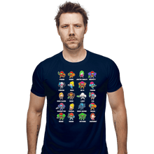 Load image into Gallery viewer, Secret_Shirts Fitted Shirts, Mens / Small / Navy The Many Suits Of Samus!