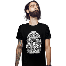 Load image into Gallery viewer, Daily_Deal_Shirts Fitted Shirts, Mens / Small / Black Dungeons & Rage