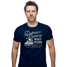 Load image into Gallery viewer, Secret_Shirts Fitted Shirts, Mens / Small / Navy Drufresne Redding Boat Tours