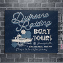 Load image into Gallery viewer, Secret_Shirts Posters / 4"x6" / Navy Drufresne Redding Boat Tours