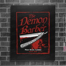 Load image into Gallery viewer, Daily_Deal_Shirts Posters / 4"x6" / Black The Demon Barber.