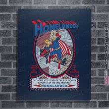 Load image into Gallery viewer, Secret_Shirts Posters / 4"x6" / Navy Homelander Comic