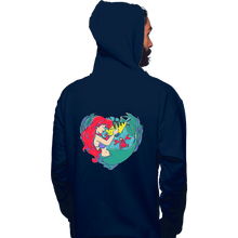 Load image into Gallery viewer, Daily_Deal_Shirts Pullover Hoodies, Unisex / Small / Navy Mermaid Love