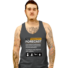 Load image into Gallery viewer, Secret_Shirts Tank Top, Unisex / Small / Charcoal Productivity Forecast