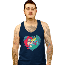 Load image into Gallery viewer, Daily_Deal_Shirts Tank Top, Unisex / Small / Navy Mermaid Love