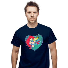 Load image into Gallery viewer, Daily_Deal_Shirts T-Shirts, Unisex / Small / Navy Mermaid Love