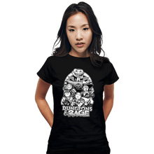 Load image into Gallery viewer, Daily_Deal_Shirts Fitted Shirts, Woman / Small / Black Dungeons & Rage