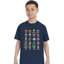 Load image into Gallery viewer, Secret_Shirts T-Shirts, Youth / XS / Navy The Many Suits Of Samus!