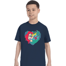 Load image into Gallery viewer, Daily_Deal_Shirts T-Shirts, Youth / XS / Navy Mermaid Love
