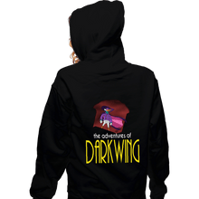 Load image into Gallery viewer, Secret_Shirts Zippered Hoodies, Unisex / Small / Black Darkwing Animated Series