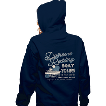 Load image into Gallery viewer, Secret_Shirts Zippered Hoodies, Unisex / Small / Navy Drufresne Redding Boat Tours