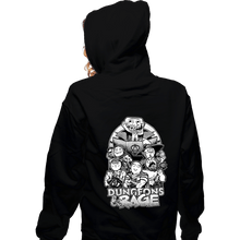 Load image into Gallery viewer, Daily_Deal_Shirts Zippered Hoodies, Unisex / Small / Black Dungeons & Rage