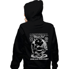 Load image into Gallery viewer, Shirts Zippered Hoodies, Unisex / Small / Black Magical Black Cat Girl
