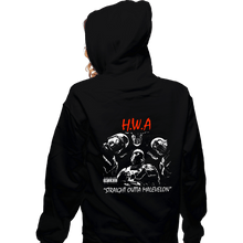 Load image into Gallery viewer, Daily_Deal_Shirts Zippered Hoodies, Unisex / Small / Black HWA - Straight Outta Malevelon