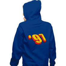 Load image into Gallery viewer, Daily_Deal_Shirts Zippered Hoodies, Unisex / Small / Royal Blue '97