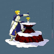 Load image into Gallery viewer, Shirts Magnets / 3"x3" / Indigo Blue Saber In The Stone