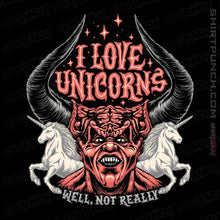Load image into Gallery viewer, Daily_Deal_Shirts Magnets / 3"x3" / Black I Love Unicorns