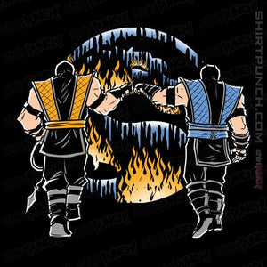 Daily_Deal_Shirts Magnets / 3"x3" / Black Mortal Fist Bump
