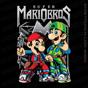 Daily_Deal_Shirts Magnets / 3"x3" / Black Super Metal Bros