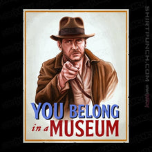 Load image into Gallery viewer, Daily_Deal_Shirts Magnets / 3"x3" / Black You Belong In A Museum