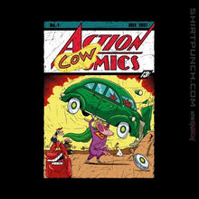 Load image into Gallery viewer, Shirts Magnets / 3"x3" / Black Action Cowmics