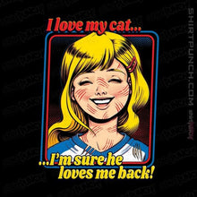 Load image into Gallery viewer, Shirts Magnets / 3&quot;x3&quot; / Black I Love My Cat
