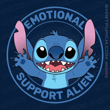 Load image into Gallery viewer, Secret_Shirts Magnets / 3"x3" / Navy Emotional Support Alien