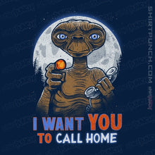 Load image into Gallery viewer, Daily_Deal_Shirts Magnets / 3"x3" / Navy Uncle E.T.