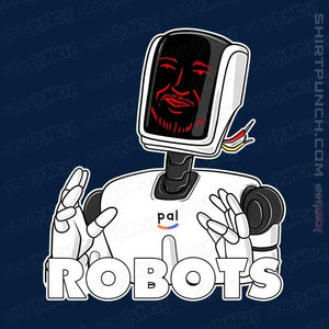 Daily_Deal_Shirts Magnets / 3"x3" / Navy Robots