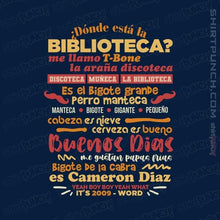 Load image into Gallery viewer, Shirts Magnets / 3"x3" / Navy The Bibliotecas Rap