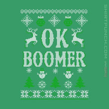 Load image into Gallery viewer, Shirts Magnets / 3"x3" / Irish Green OK Zoomer Ugly Christmas Sweater