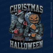 Load image into Gallery viewer, Secret_Shirts Magnets / 3"x3" / Navy Christmas VS Halloween