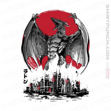 Load image into Gallery viewer, Shirts Magnets / 3"x3" / White Fire Pteranodon Attack Sumi-e