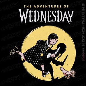 Daily_Deal_Shirts Magnets / 3"x3" / Black The Adventures Of Wednesday