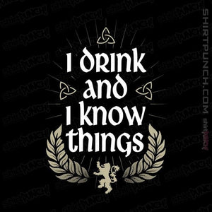 Shirts Magnets / 3"x3" / Black I Drink And I Know Things