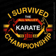 Load image into Gallery viewer, Daily_Deal_Shirts Magnets / 3"x3" / Black I Survived All Valley Karate