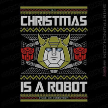 Load image into Gallery viewer, Shirts Magnets / 3"x3" / Black Christmas Is A Robot