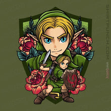 Load image into Gallery viewer, Secret_Shirts Magnets / 3"x3" / Military Green Link Crest