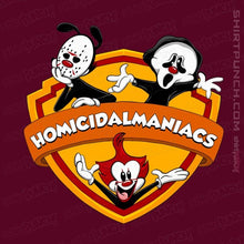 Load image into Gallery viewer, Shirts Magnets / 3"x3" / Maroon Homicidalmaniacs