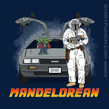 Load image into Gallery viewer, Shirts Magnets / 3"x3" / Navy Mandelorean