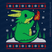 Load image into Gallery viewer, Shirts Magnets / 3"x3" / Navy Ugly Dragon Christmas